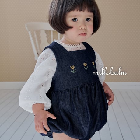 milkbalm/7. tulip denim suit XS(-6M)-M(12M-18M)