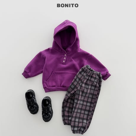 bonito/39. check fleece jogger pants 12M-XL