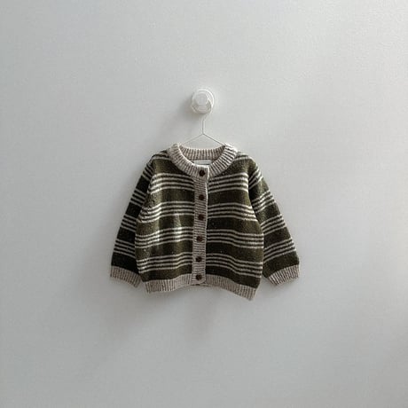 minirobe/27.  Four Line Knit Cardigan  S-XL