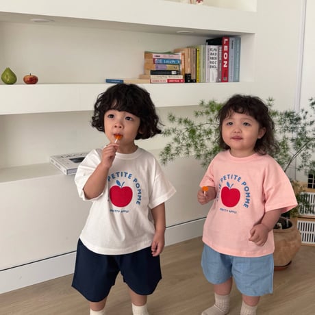 bayvely/19. apple half t T-shirt XS-XL