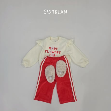 soybean/87. plan ) flower fril man-to-man XS-XL