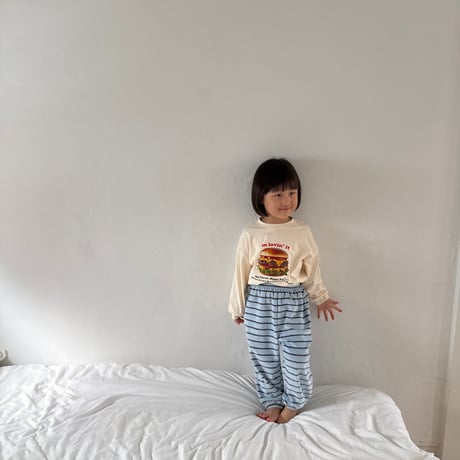 nightbebe/3. hamburger long sleeve T-shirt XS-XL