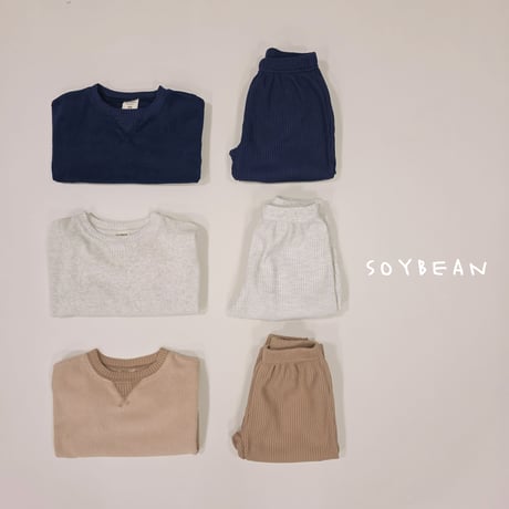 soybean/113. terry waffle mix updown set XS-XL