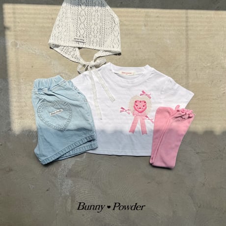 bunnypowder/206. heart denim half pants S-XL