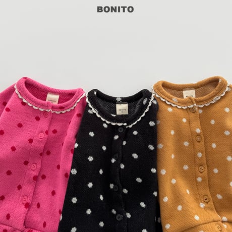 bonito/88. dot cardigan 12M-XL