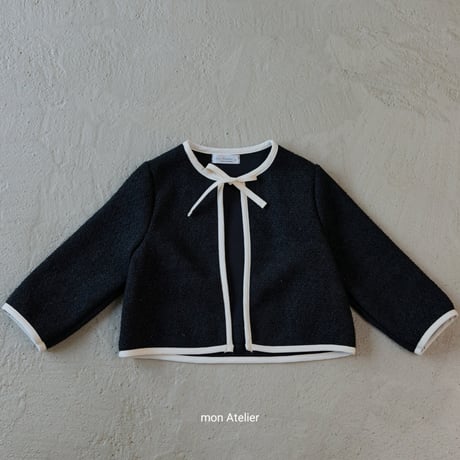 monatelier/18. ribbon two color jacket S-2XL