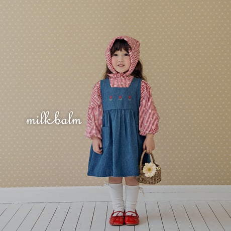 milkbalm/8. tulip denim one-piece XS-XL