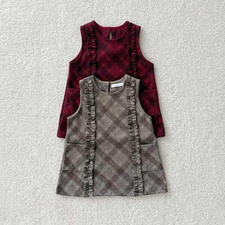 urbanrabbit/24. Check Frill Dress XS-XL