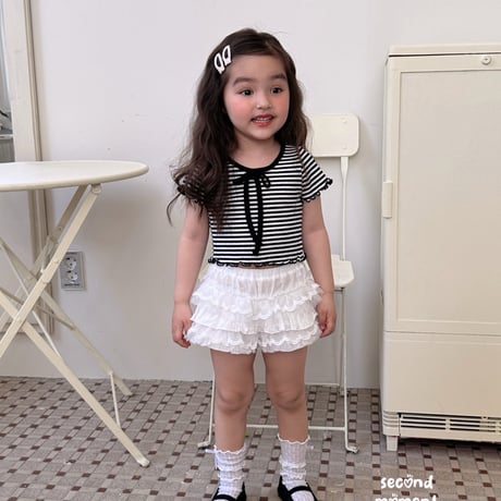 secondmoment/70. dangara ribbon T-shirt JS-JL