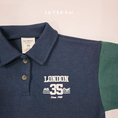 soybean/27. modern two color collar T-shirt XS-XL