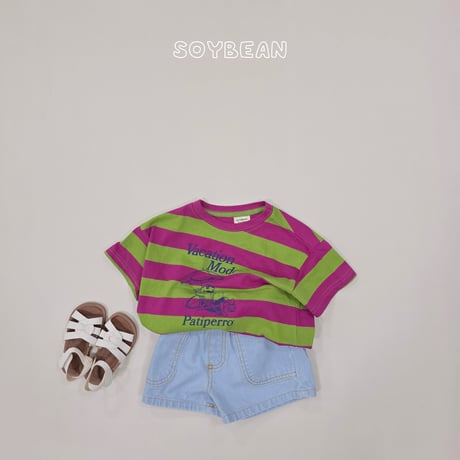 soybean/128. plan ) denim out pocket half pants JS-JM