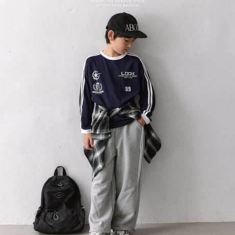 nicetomeetyou/57. ( jersey )89 line T-shirt S-XL
