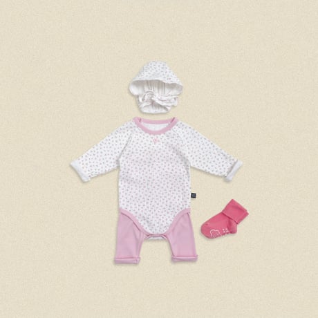 oottbebe/2. (bebe) coco flower suit S(0-6M)-M(6-12M)