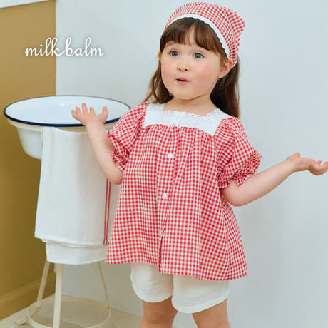 milkbalm/13. ivy check blouse XS-XL
