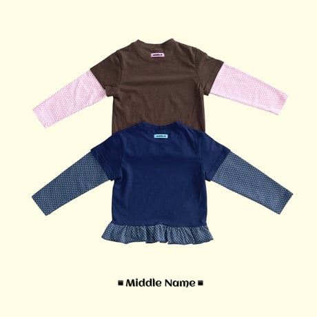 middlename/7. rayerd fril T-shirt S-XL
