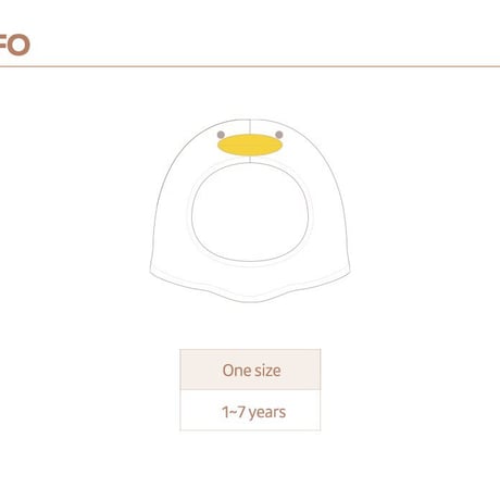 hereiam/41. kinder duck hat FREE(1-7Y)