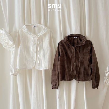 sm2/22. pin tuck collar blouse 9-17