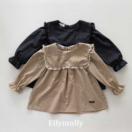 ellymolly/36. musk check blouse 5-11