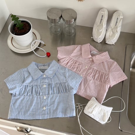 matilda/162. shirring collar blouse 15-19
