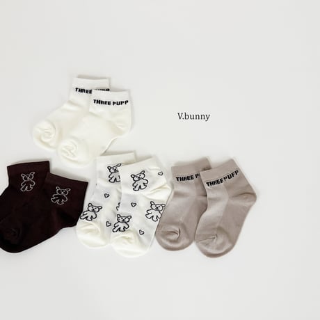 vbunny/19. puffy socks set S(130-150)-L(180-210)