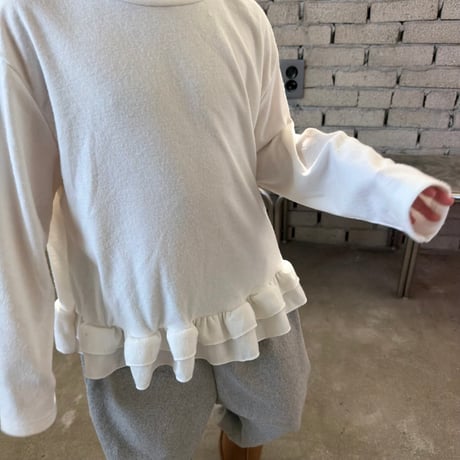 pie/21. peach fril T-shirt XS-XL