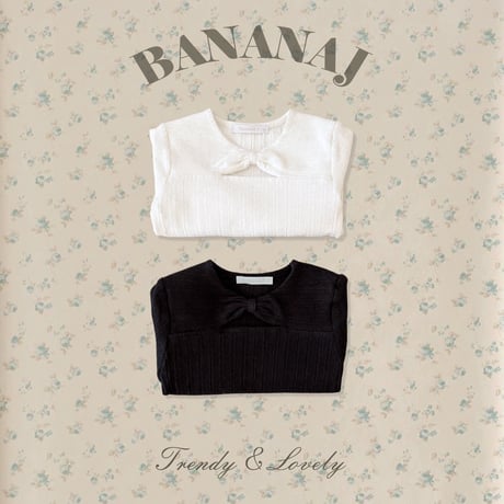 bananaj/19. ribbon T-shirt XS-JS