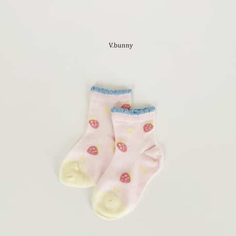 vbunny/9. strawberry socks set S(130-150)-L(180-210)