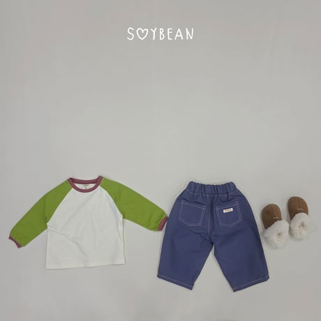 soybean/20. plan ) color raglan T-shirt XS-XL