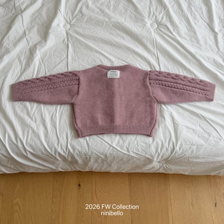 ninibello/95. Mauve Knit Cardigan S(S-M)-L(L-XL)