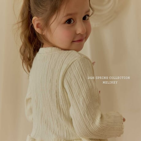 melikey/56. two two fril cardigan JS-JM