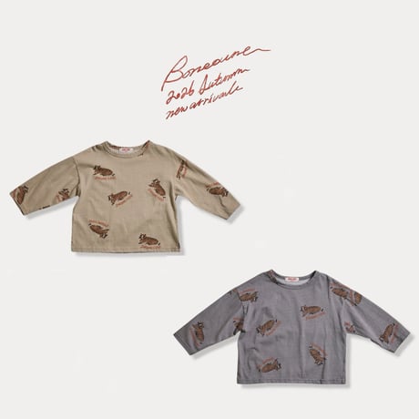 boneoune/17. tiger full_print _ pig single T-shirt XS-XL