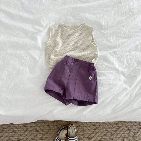 minirobe/42. eyelet knit vest  S-XL