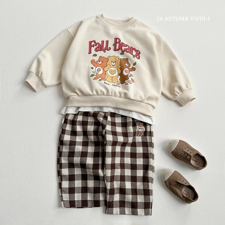 vividi/23. bb bear check pants XS-XL