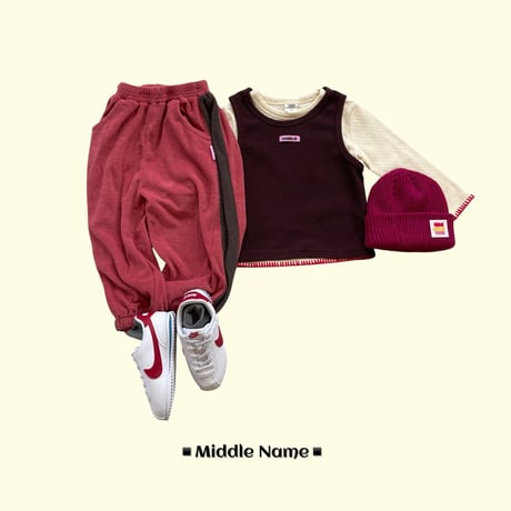 middlename/48. terry two color jogger pants JS-JM