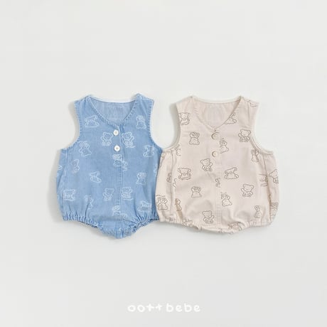 oottbebe/70. bear bebe suit S(0-6M)-M(6-12M)