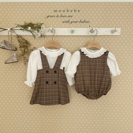 monbebe/8. romi check suit S(3-12M)-M(12-24M)