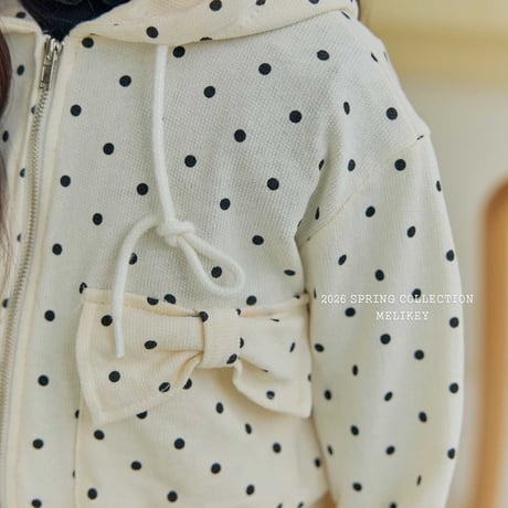 melikey/94. ribbon pocket hood zipup XS-XL