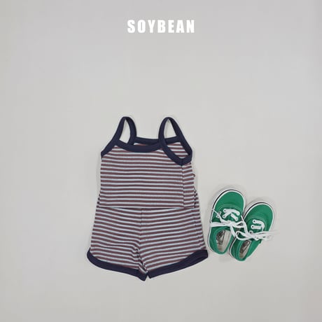 soybean/177. plan ) windy stripe updown set XS-XL