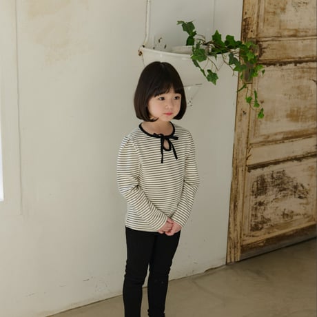 monatelier/27. ribbon stripe T-shirt S-2XL