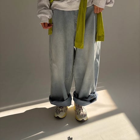 saintdoll/80. cloud denim pants XL-JM