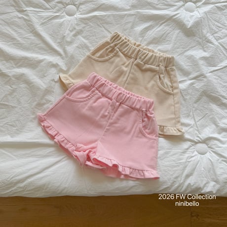 ninibello/61. Heart Frill Corduroy Shorts 2XL