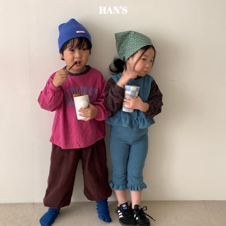 hans/35. cotton stripe T-shirt XS-XL