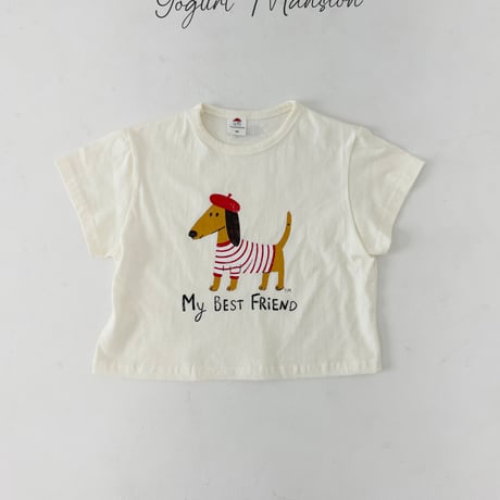 yogurtmansion/54. bonjour T-shirt XS-XL