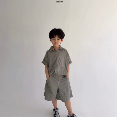 saintdoll/173. stitch half zipup shirt JS-JL