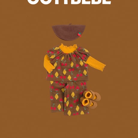 oottbebe/29. cherry puff knit setup ( knit puff set XS(0-1Y)-XL(4-5Y)