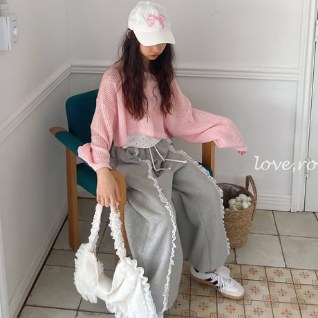 loverosie/49. lace jogger pants L-XL