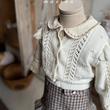 marron/45. airin knit cardigan XS-L
