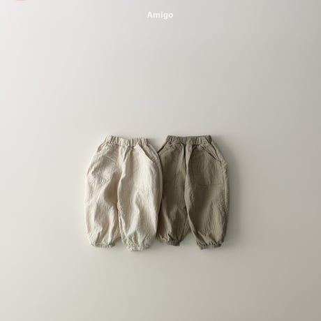 amigo/50. pin tuck natural pants XS-XL