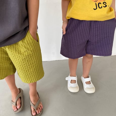 mikki/96. check check half pants 2XL-4XL