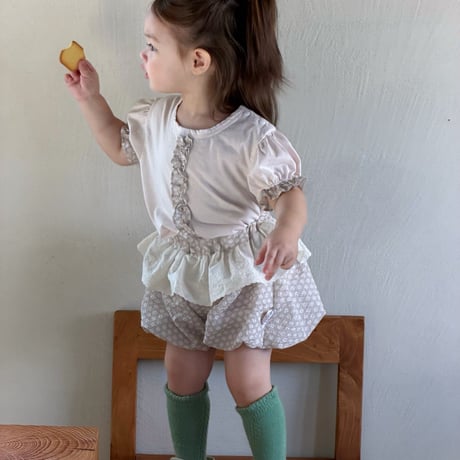 aiai/6. flower pink updown set bloomer S(6M-2Y)-XL(4-5Y)